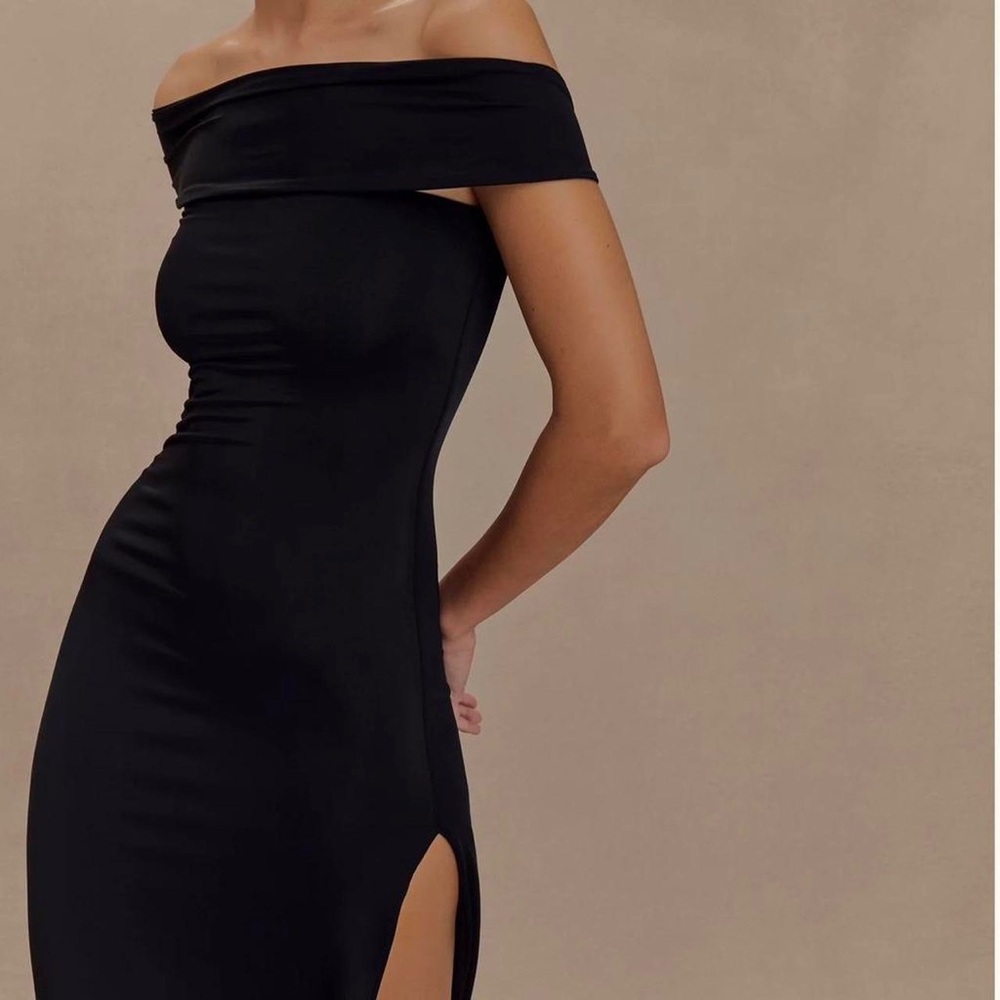 Meshki Strapless Black Dress